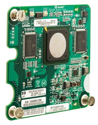 405920-001 HP 4GB PCI-Express Dual Port Fibre Channel Mezzanine Host Bus Adapter Storage Controller for HP BL460c Blade Server