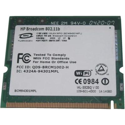 411922-001 HP Mini PCI IEEE 11MBps 802.11b/g Wireless LAN (WLAN) Network Interface Card