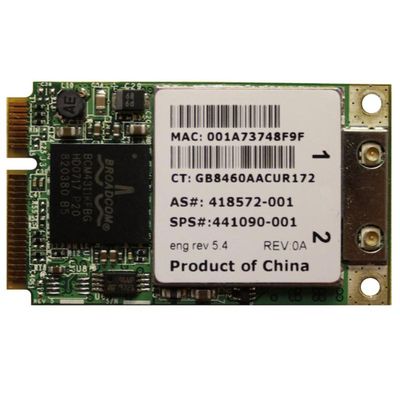 418572R-001 HP Mini PCI-Express 54G 802.11b/g High Speed Wireless LAN (WLAN) Network Interface Card for DV2000/DV6000/DV9000 Series Notebooks