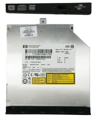 438569-6C0 HP 8x DVD+R/RW Super Multi Double-Layer LightScribe IDE Optical Drive for HP DV6000 Series Notebooks