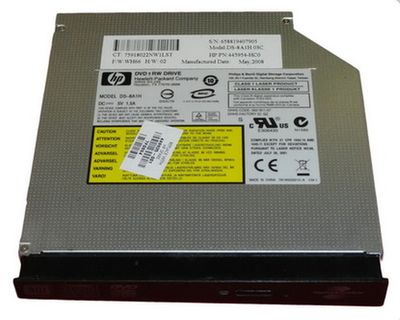 445954-HC0 HP 8x DVD+R/RW Super Multi Double-Layer Dual Format LightScribe IDE Optical Drive for HP Pavilion TX1000/DV2000/DV9000 Series Notebook