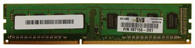 497156-D01 HP 1GB PC3-10600 DDR3-1333MHz non-ECC Unbuffered CL9 240-Pin DIMM Single Rank Memory Module