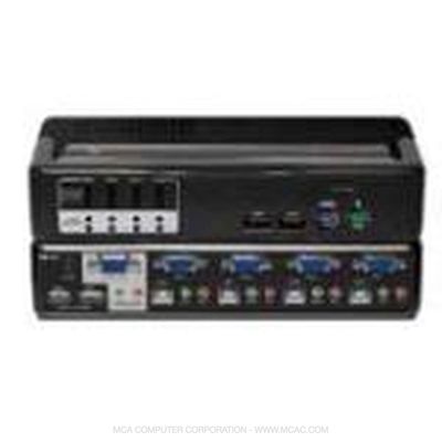 4SVPUA10-001 Avocent SwitchView MM1 4-port KVM Switch 4 x 1 4 x Mini Type B USB, 4 x HD-15 Video