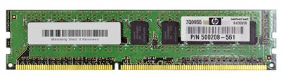 500208-561 HP 1GB PC3-10600 DDR3-1333MHz ECC Unbuffered CL9 240-Pin DIMM Single Rank Memory Module for ProLiant Servers