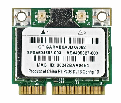 504593-003 HP Broadcom 4312 54Mbps 2.4GHz IEEE 802.11a/b/g Mini PCI Express WLAN Wireless Network Card