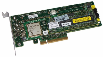 508833-B21 HP Smart Array P400 PCI-Express 8-Channel Serial Attached SCSI (SAS) RAID Controller Card with 512MB BBWC (Battery Backed Write Cache)