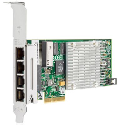 539931-001 HP Quad-Ports RJ-45 1Gbps 10Base-T/100Base-TX/1000Base-T Gigabit Ethernet PCI Express 2.0 x4 Low Profile Server Network Adapter
