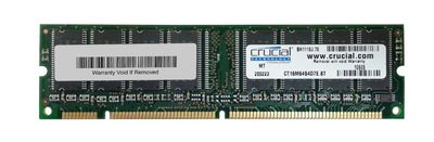 CT16M64S4D7E Crucial 128MB PC133 133MHz non-ECC Unbuffered CL2 168-Pin DIMM Memory Module