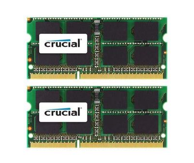 CT2K4G3S160BM Crucial 8GB Kit (2 X 4GB) PC3-12800 DDR3-1600MHz non-ECC Unbuffered CL11 204-Pin SoDimm Memory