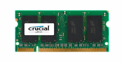 CT609422 Crucial 1GB PC2-5300 DDR2-667MHz non-ECC Unbuffered CL5 200-Pin SoDimm Memory Module