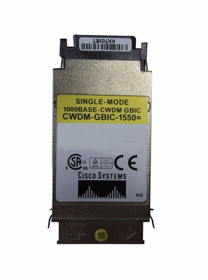 CWDM-GBIC-1550-RF Cisco 1Gbps 1000Base-ZX CWDM Single-mode Fiber 80km 1550nm Duplex SC Connector GBIC Transceiver Module