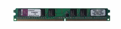 D12864F50 Kingston 1GB PC2-5300 DDR2-667MHz non-ECC Unbuffered CL5 240-Pin DIMM Dual Rank Memory Module