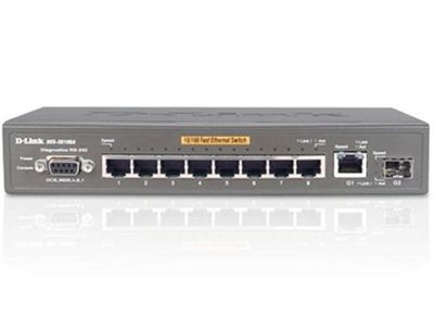 DES-3010GA D-Link 8-Ports 10/100Mbps Layer 2 Managed Switch with 1-Port Gigabit + 1-SFP Slot