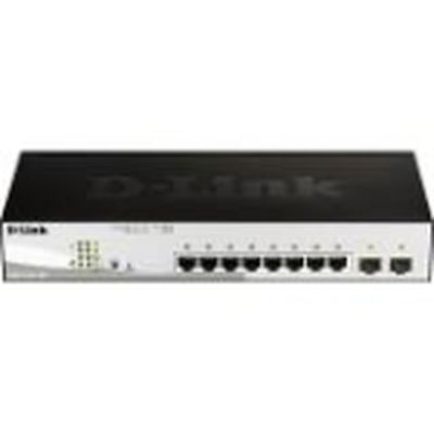 DGS-1210-10MP D-Link Ethernet Switch 8 Network, 2 Expansion Slot Manageable Twisted Pair, Optical Fiber Modular 3 Layer Supported Lifetime Limited Warranty