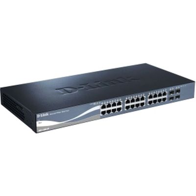 DGS-1500-28P D-Link 10/100/1000Mbps 24-Ports PoE Gigabit SmartPro Switch with 4 SFP Ports