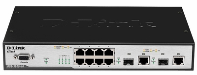 DGS-3200-10 D-Link 8-Ports 10/100/1000 Layer 2 Managed Ethernet Switch with 2 1000Base-T/SFP Combo Ports
