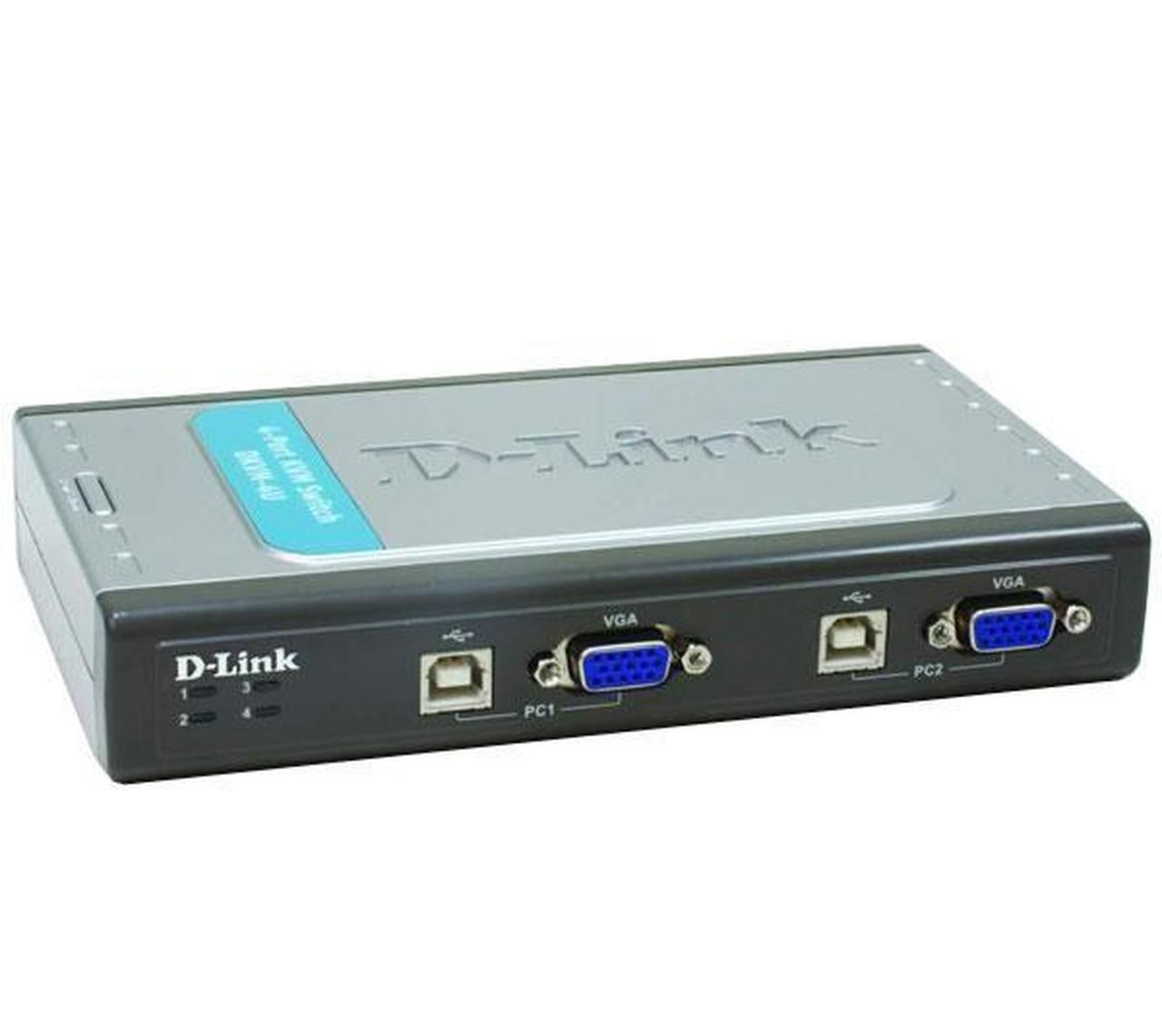 DKVM4U DLink DKVM4U 4Port USB KVM Switch 4 x 1 4 x Type B USB, 4 x