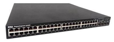 DX850 Dell PowerConnect 6248P 48-Ports RJ-45 10Base-T/100Base-TX/1000Base-T Gigabit Ethernet PoE Managed Switch with 4x SFP Ports
