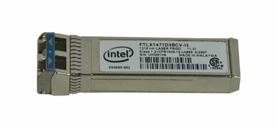 E65685-002 Intel 10Gbps 10GBase-LR Small Form-factor Pluggable 1310nm Transmitter Wavelength LC Connector Single-mode Fiber Digital Diagnostics Function (DDM) up to 10km reach SFP+ Transceiver Module