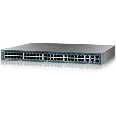 ESW2-350G52DCK9-RF Cisco ESW2-350G-52DC 50-Ports 10/100/1000 Optical Fiber and Twisted Pair Layer3 Manageable Switch with 2x SFP