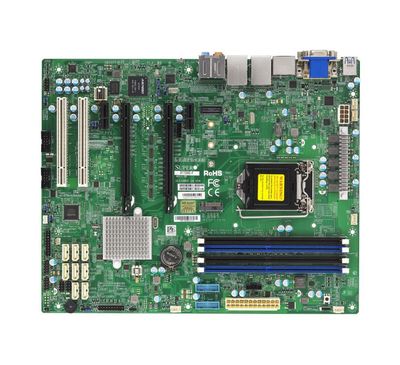 MBD-X11SAE-F-O SuperMicro X11SAE-F Socket LGA 1151 Intel C236 Chipset Xeon E3-1200 v5/v6 DDR4 4x DIMM 8x SATA3 6.0Gb/s ATX Server Motherboard
