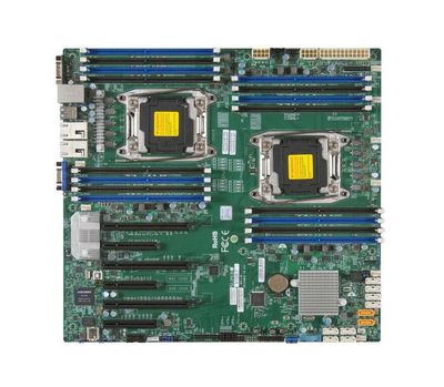 MBX10DRT SuperMicro X10DRi-T Dual Socket R3 LGA 2011 Xeon E5-2600 v4 / v3 Intel C612 Chipset DDR4 16 x DIMM 10 x SATA 6Gbps E-ATX Server Motherboard