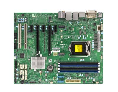 MBX11SAE SuperMicro X11SAE Socket H4 LGA 1151 Xeon E3-1200 v5 / v6 Intel C236 Chipset DDR4 4 x DIMM 8 x SATA 6Gbps ATX Server Motherboard