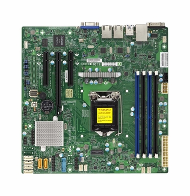 MBX11SSLB SuperMicro X11SSL Socket H4 LGA 1151 Xeon E3-1200 v5 / v6 Intel C232 Chipset DDR4 4 x DIMM 6 x SATA 6Gbps micro-ATX Server Motherboard