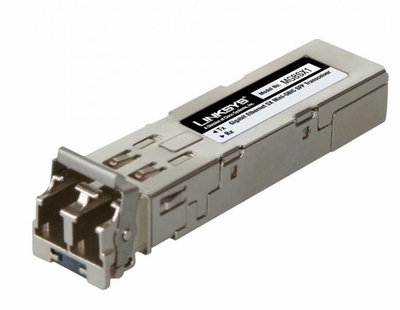 MGBSX1-EU Cisco Linksys 1Gbps 1000Base-SX Multi-mode Fiber 550m 850nm Duplex LC Connector SFP (mini-GBIC) Transceiver Module
