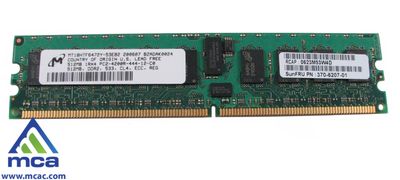 370-6207 Sun 512MB PC2-4200 DDR2-533MHz ECC Registered CL4 240-Pin DIMM Single Rank Memory Module