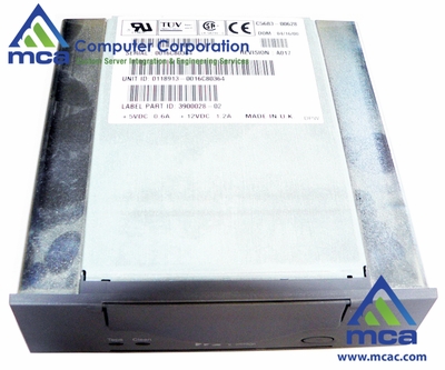 Oracle Sun Part Number: (390-0028)  Sun 20-40GB 4 mm DDS-4 Tape Drive Medium Grey Bezel