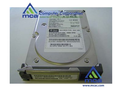 Oracle Sun Part Number: (390-0171)  Sun Seagate ST3146707FC ST314670FSUN146G 146GB - 10000 RPM - FC-AL Disk