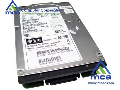 Oracle Sun Part Number: (390-0270) Sun Hitachi HUS1014FA HUS1014FASUN146G 146GB - 10000 RPM - FC-AL Disk