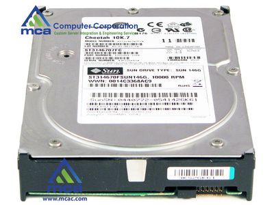 Oracle Sun Part Number: (390-0280)  Sun Seagate ST3146707FC ST314670FSUN146G 146GB - 10000 RPM - FC-AL Disk