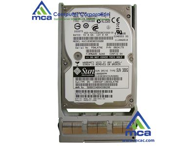 Oracle Sun Part Number: (390-0451)  Sun Hitachi HUC103030CSS600 H103030SCSUN300G 300GB - 10000 RPM - SAS Disk