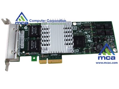 Sun x4 PCI Express Quad Gigabit Ethernet UTP low profile adapter, low profile bracket on board, standard bracket included. RoHS-6 compliant, IntelOEM card