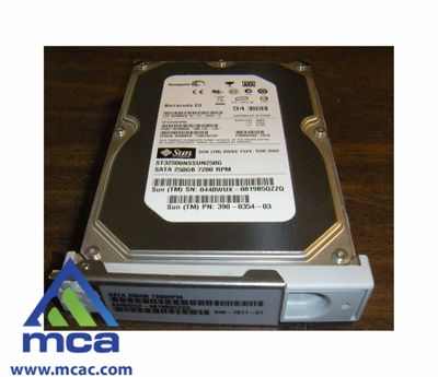 Oracle Sun Part Number: (XRC-ST1CE-250G7K)  Sun 250GB 7.2K RPM SATA HDD