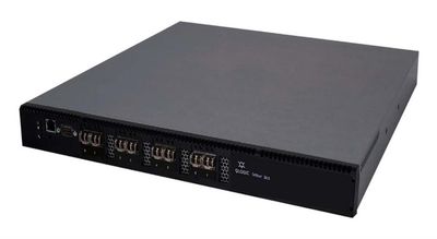 SB3810 QLogic 8-Ports Base Switch Unit with 1 Integrated Power Supply with Standard IEC Connectors (100-240 V) and Integrated Cooling Fan and 1 US Power Cord