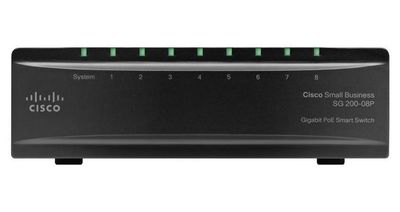 SLM2008PT-EU Cisco SLM2008PT-EU 8-Ports RJ-45 PoE Manageable Layer2 Wall Mountable and Desktop Gigabit PoE Smart Switch