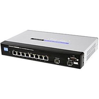 SRW2008 Linksys 8-Ports 10/ 100/ 1000Mbps Ethernet Switch with WebView and 2 Shared MiniGbic Slots