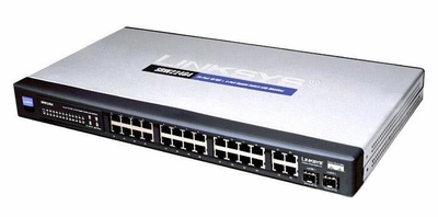 SRW224G4-EU Cisco Linksys SRW224G4 Managed Ethernet Switch with WebView 24 x 10/100Base-TX LAN 2 x 10/100/1000Base-T Uplink 2 x 10/100/1000Base-T Uplink