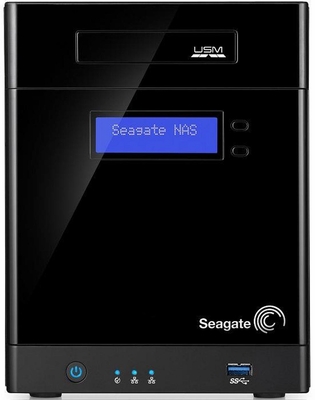 STBP4000200 Seagate Business Storage 4-bay 4TB 700MHz 512MB RAM 2 x 10/100/1000Mbps Ethernet Network Attached Storage (Black)