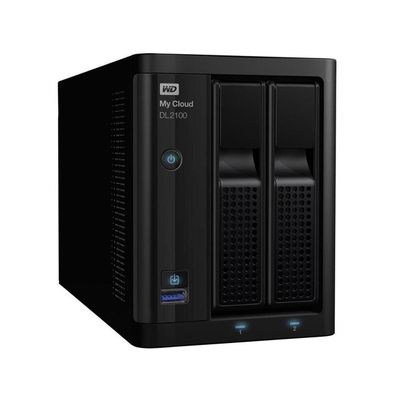 WDBBAZ0120JBK-EESN Western Digital My Cloud DL2100 2-bays 12TB (2 x 6TB) HDD Dual Gigabit Ethernet RAID 0/1 JBOD NAS Storage System