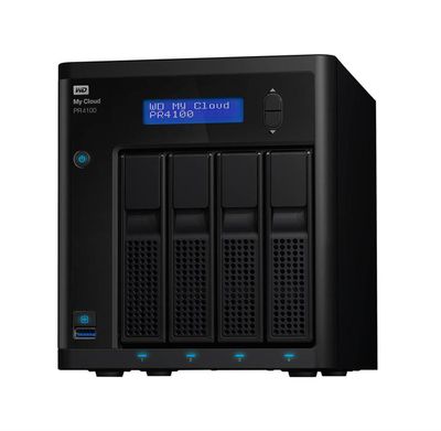 WDBNFA0240KBK-EESN Western Digital My Cloud PR4100 4-bays 24TB (4 x 6TB) HDD Gigabit Ethernet RAID 0/1/5/10 JBOD Desktop NAS Storage System