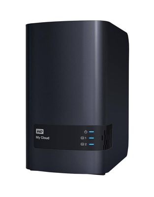 WDBVBZ0020JCH-NESN Western Digital My Cloud Surveillance 2-bays 2TB (2 x 1TB) HDD USB 3.0 Gigabit Ethernet RAID 0/1 JBOD Storage NAS System
