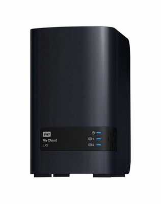 WDBVKW0060JCH-NESN Western Digital My Cloud EX2 2-bays 6TB (2 x 3TB) HDD Gigabit Ethernet USB 3.0 RAID 0/1 JBOD Personal Cloud Storage NAS System
