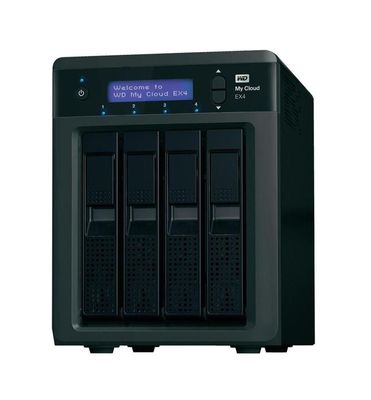 WDBWWD0000NBK-NESN Western Digital My Cloud EX4 4-bays 0TB HDD Gigabit Ethernet USB 3.0 iSCSI RAID 0/1/5/10 JBOD Personal Cloud Storage NAS System