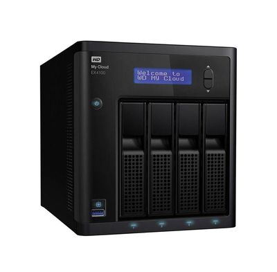 WDBWZE0320KBK-EESN Western Digital My Cloud Expert EX4100 4-bays 32TB (4 x 8TB) HDD Gigabit Ethernet iSCSI RAID 0/1/5/10 JBOD Business Storage NAS System