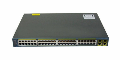 WS-C2960-48PST-S-C3 Cisco Catalyst 2960 Series 48-Ports 10/100Mbps PoE (RJ-45) 2 x SFP 10/100/1000Mbps 64MB RAM 32MB Flash Memory 1U Rackmount Managed Switch