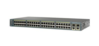 WS-C2960-48TC-S Cisco Catalyst 2960 48-Ports 10Base-T Rj-45 Manageable Layer2 Rack-mountable Swith with 2x Gigabit Ethernet Uplink Ports and 2x Shared SFP Slots